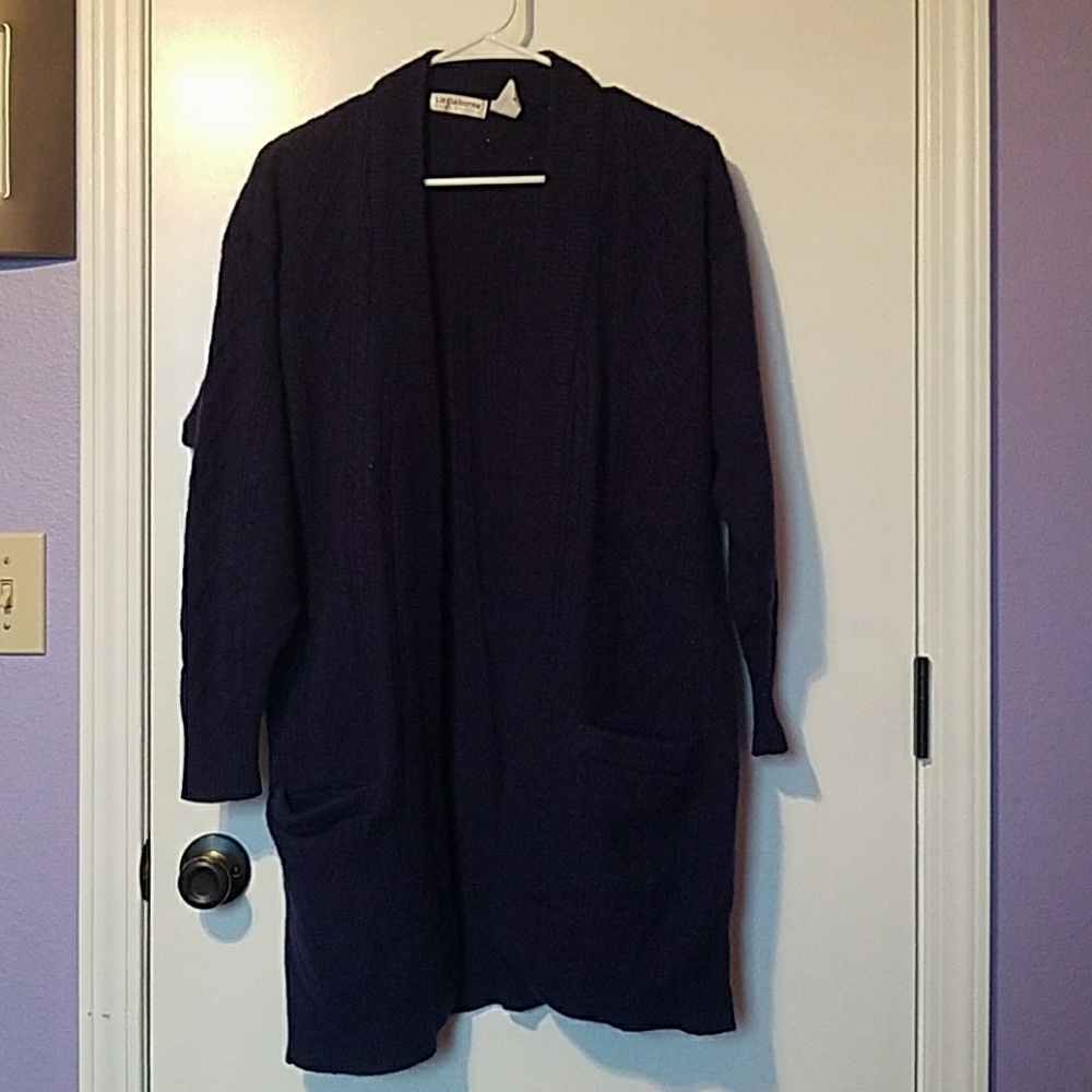 Liz Claiborne collection navy blue cover up